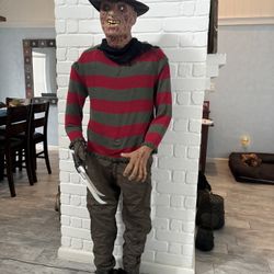 Vintage Gemmy 6-Foot Animated Freddy Krueger Halloween Prop – ORIGINAL BOX 
