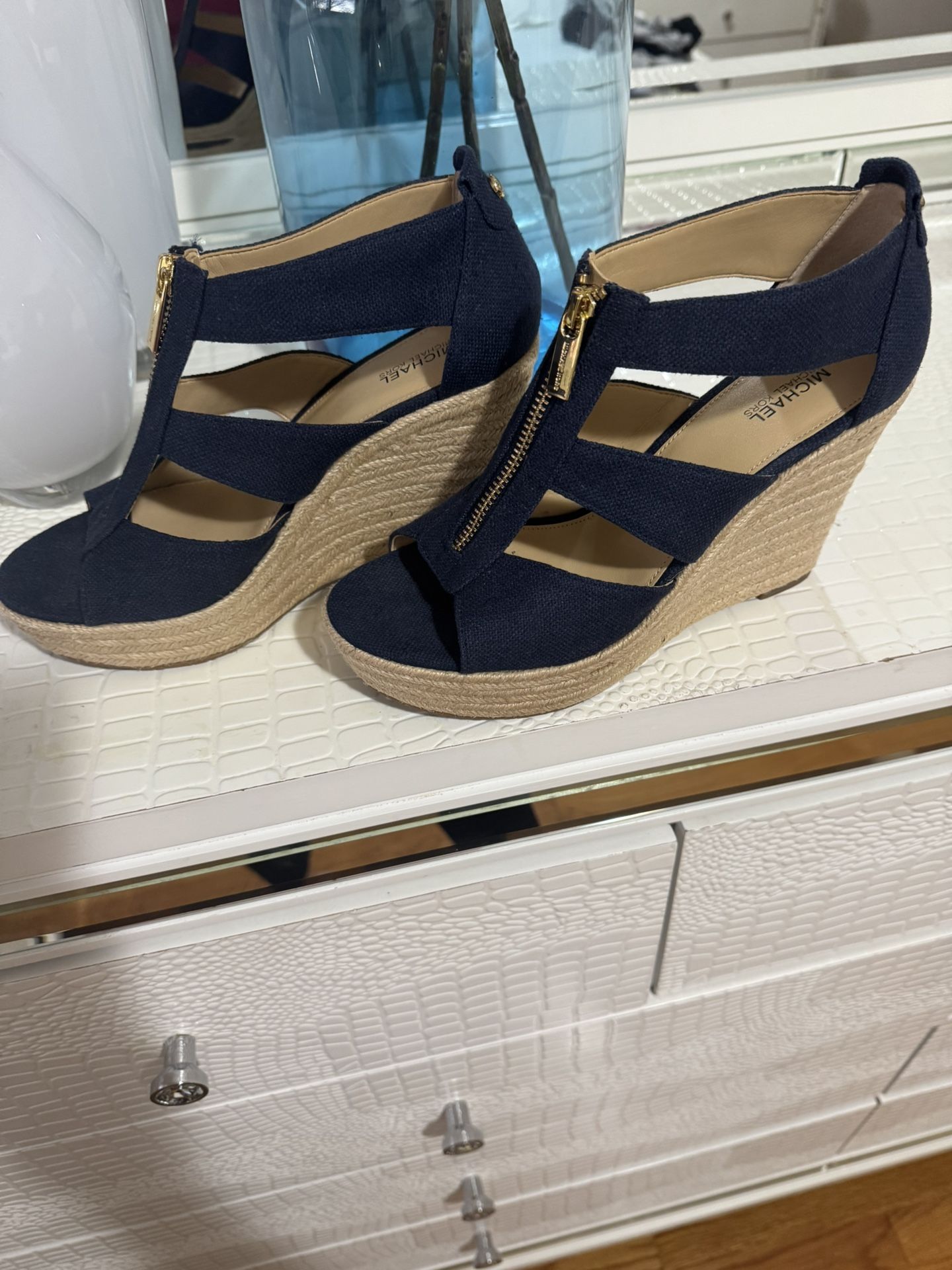 Michael Kors Espadrille Wedges, Size 7.5 , Used Once Perfect Conditions