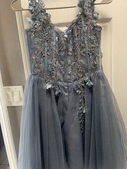 Dusty blue dress
