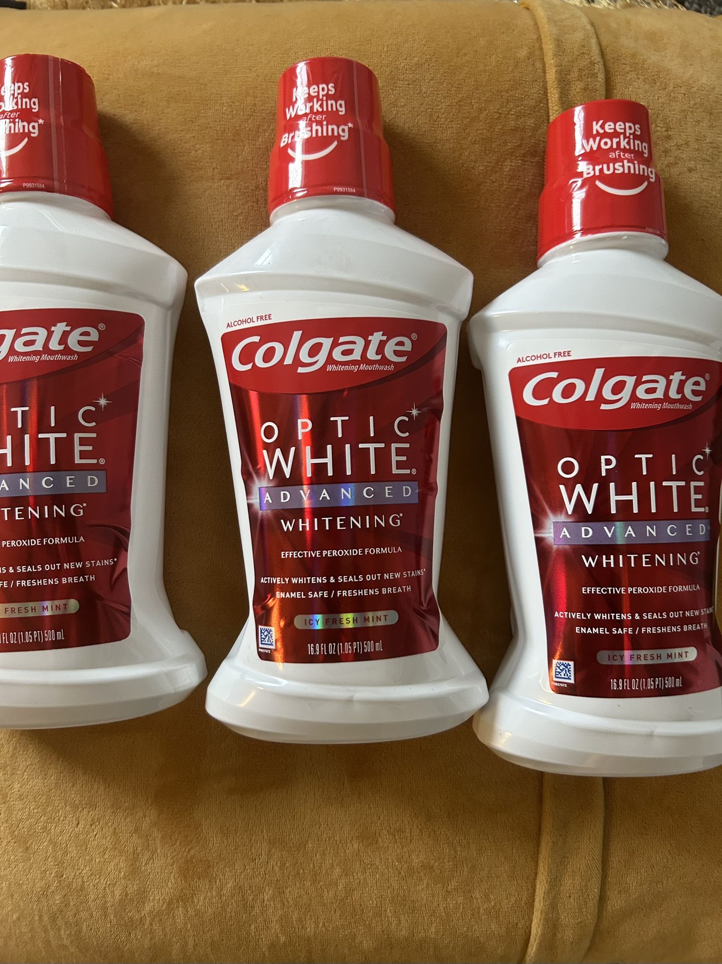 Set Of 3, Colgate Optic White Mouthwash 