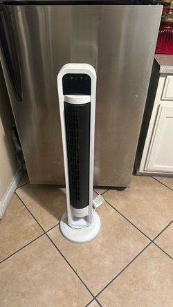 White Tower Fan with Touch Controls