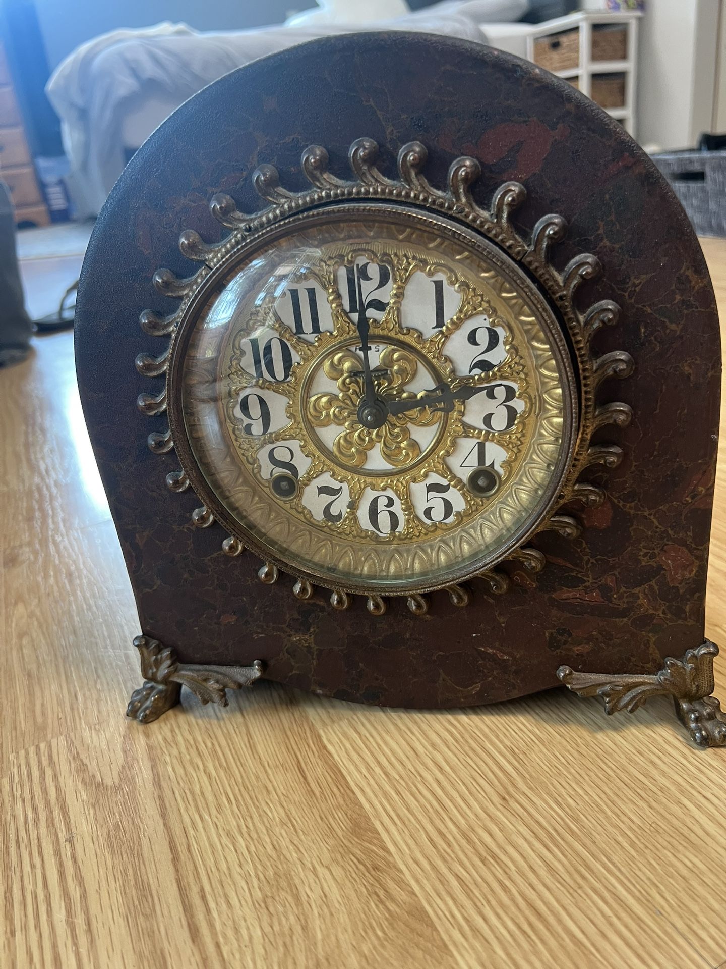 Antique 1897 Marbleite Clock
