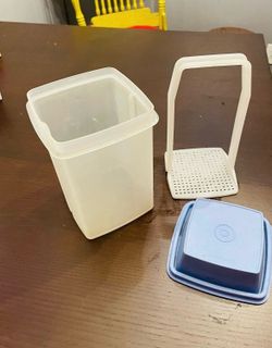 Vintage Tupperware Pick-A-Deli Pickle Keeper Container Blue 3pc Set
