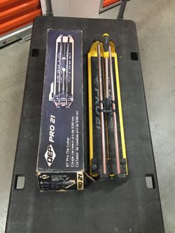 Like NEW 21 in. Professional Tile Cutter with 7/8 in. Titanium-Coated Tungsten Carbide Scoring Wheel QEP 10521Q