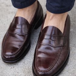 G.H.Bass & Co Weejuns Leather Shoes Loafers Classic Slip-On Burgundy Size 11 Made in USA 🇺🇸 