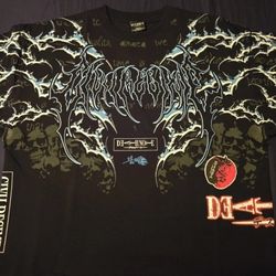 CivilRegime Ryuk's Fatal Stare "Side By Side" Dungeon Tee in Black 2XL