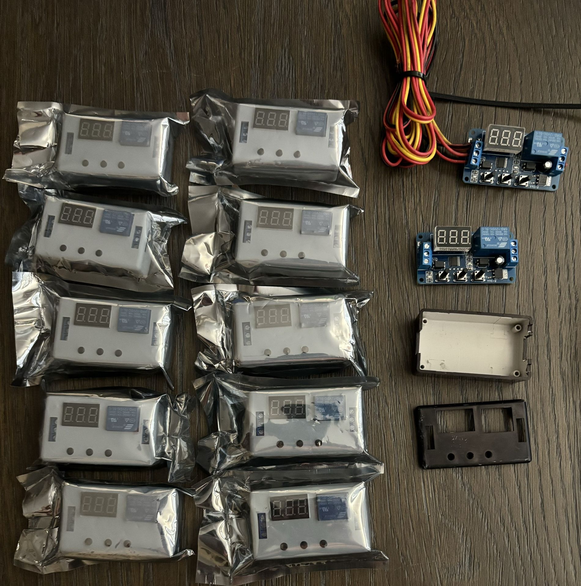 5PCS DC 12V Digital LED Display Delay Timer Switch Module – PLC Automation / Timing Relay Board