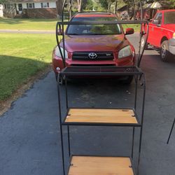 Black Iron And wood Bakers Rack