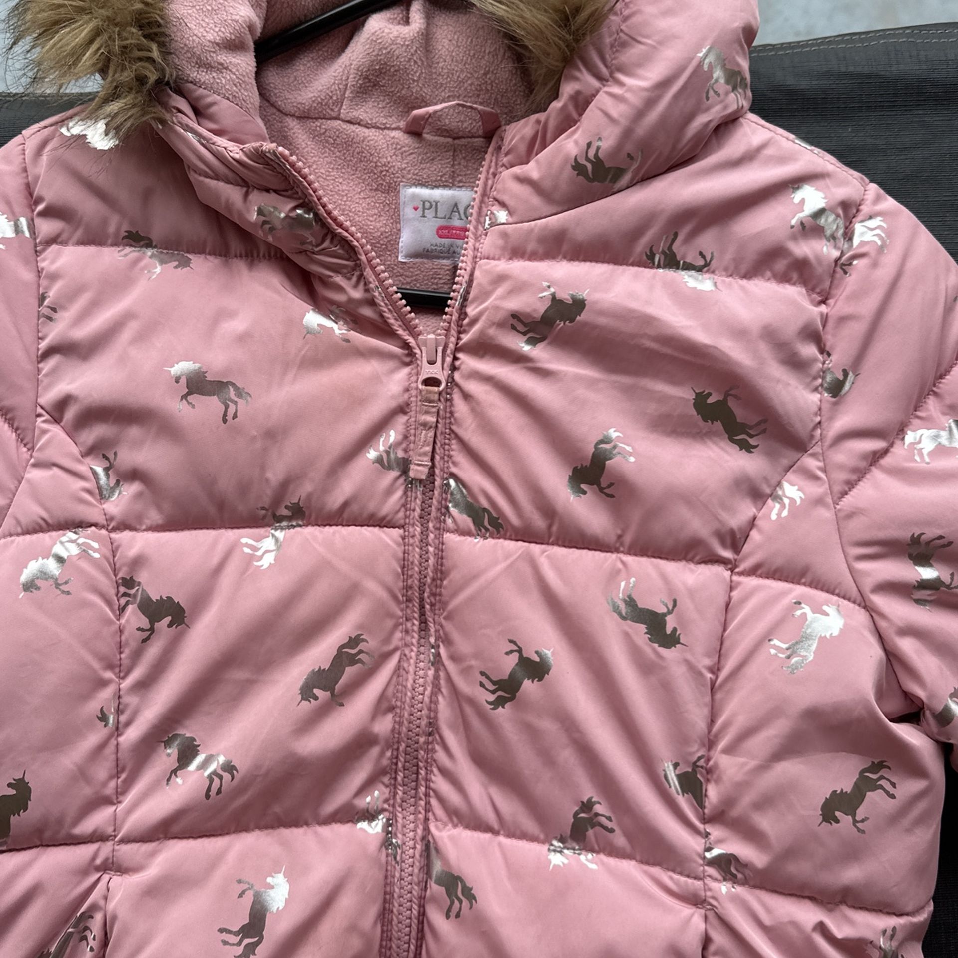 Girls Pink Coat Jacket Xxl Children’s Place Size 16 Fleece