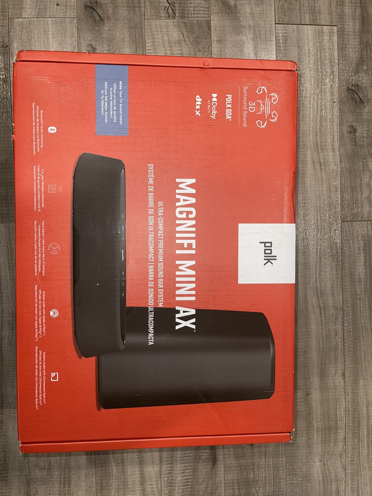 Sound Bar Polk Audio - MagniFi Mini AX 3.1 Ch Soundbar with Dolby Atmos and VoiceAdjust