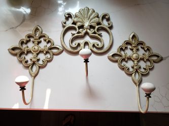 Antique Hooks Set Of 3