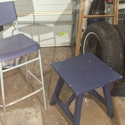 Side Table With Matching Highchair