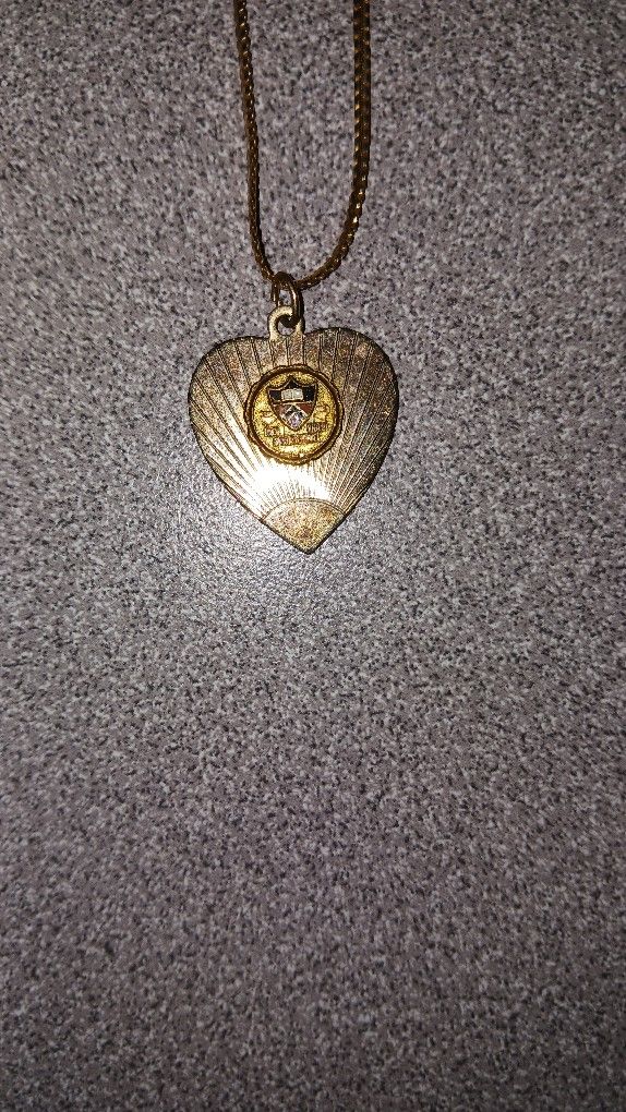 Solid 12k Pendant with 16" 14k Necklace