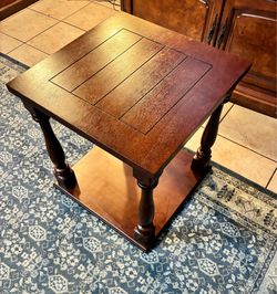 Espresso Accent Table ,  Solid Wood