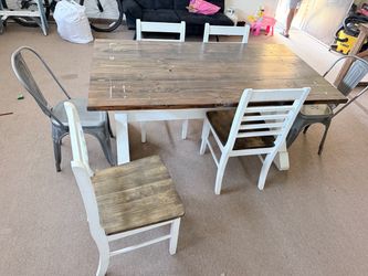 Farm house dinner table