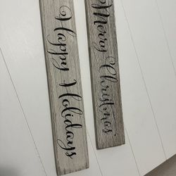Holiday Christmas Wood Signs 