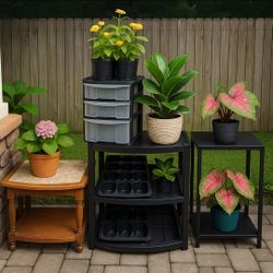 Can Deliver Eclectic Plant Stands / Side Tables – 2 for $20