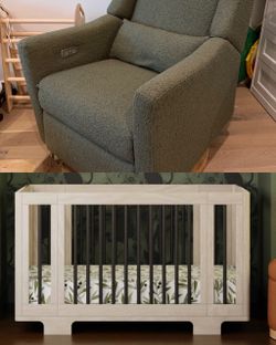 NURSING RECLINER & 8-in-1 crib bed for baby