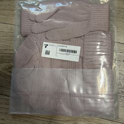 2pcs Winter Beanie & Gloves, Warm Lightweight.