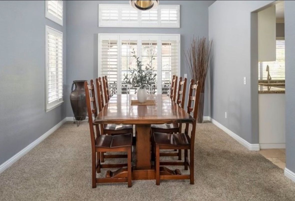 Wooden Table with chairs