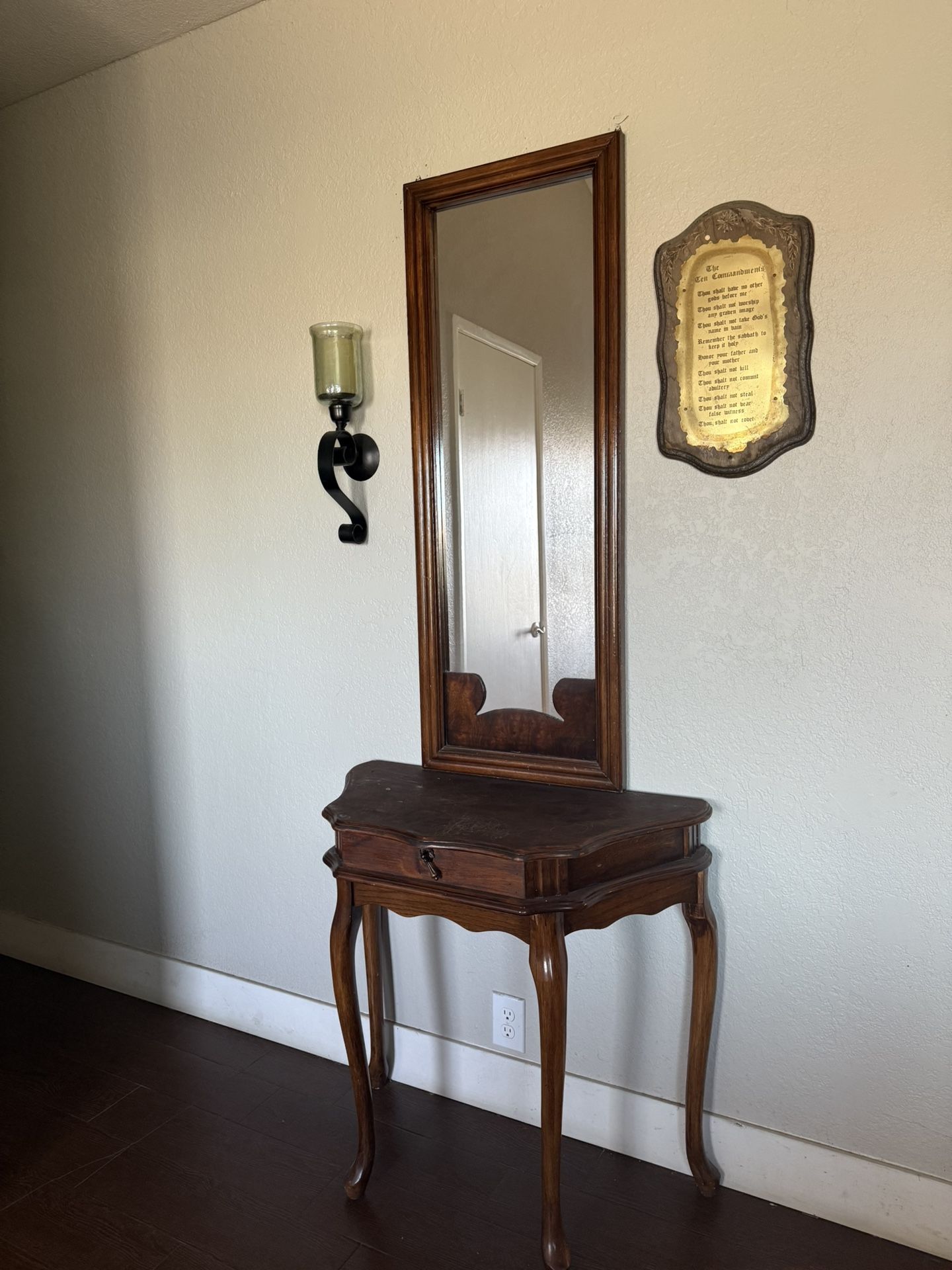 Antique Mirror & Table 