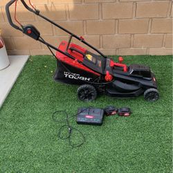 Hyper Tough Battery Powered Lawn Mower With Batteries And