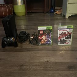 Xbox 360 With Controller And Games