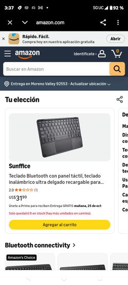 Bluetooth Keybord color: Black included charger
