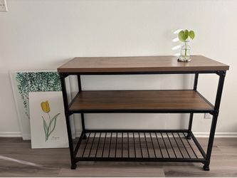 Industrial wood cosole table- multi funtional