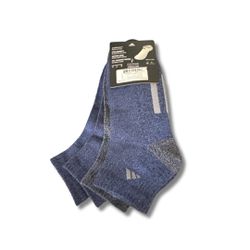 3 Pair Adidas Men's Cushioned Aeroready Quarter Socks,  6-12, Blue/Gray