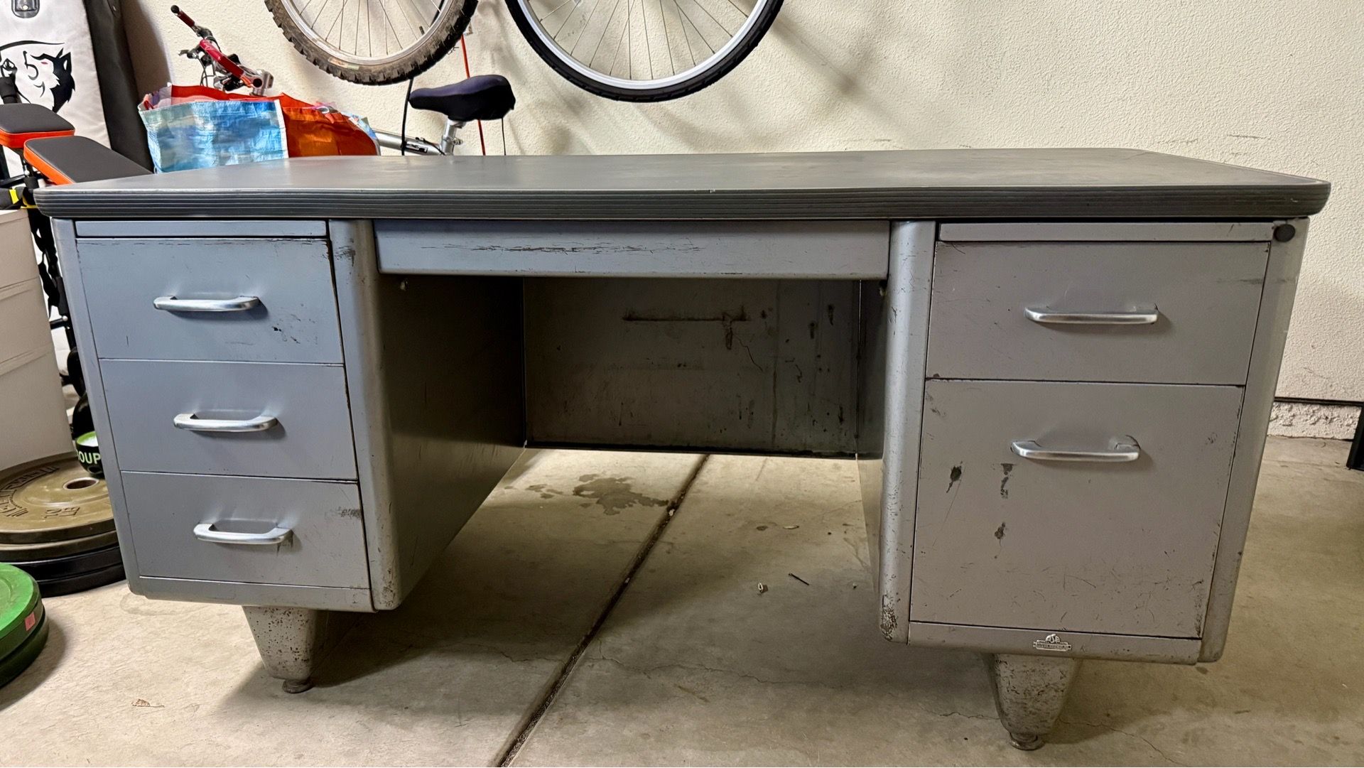 Vintage ASE Tanker Desk - Industrial MCM