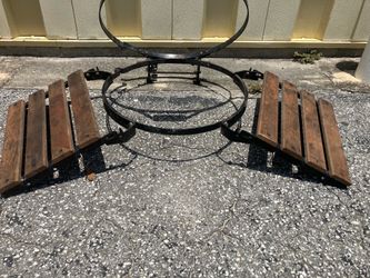 Big Green Egg Band and Wood Side Shelves