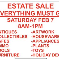 Estate/moving Sales