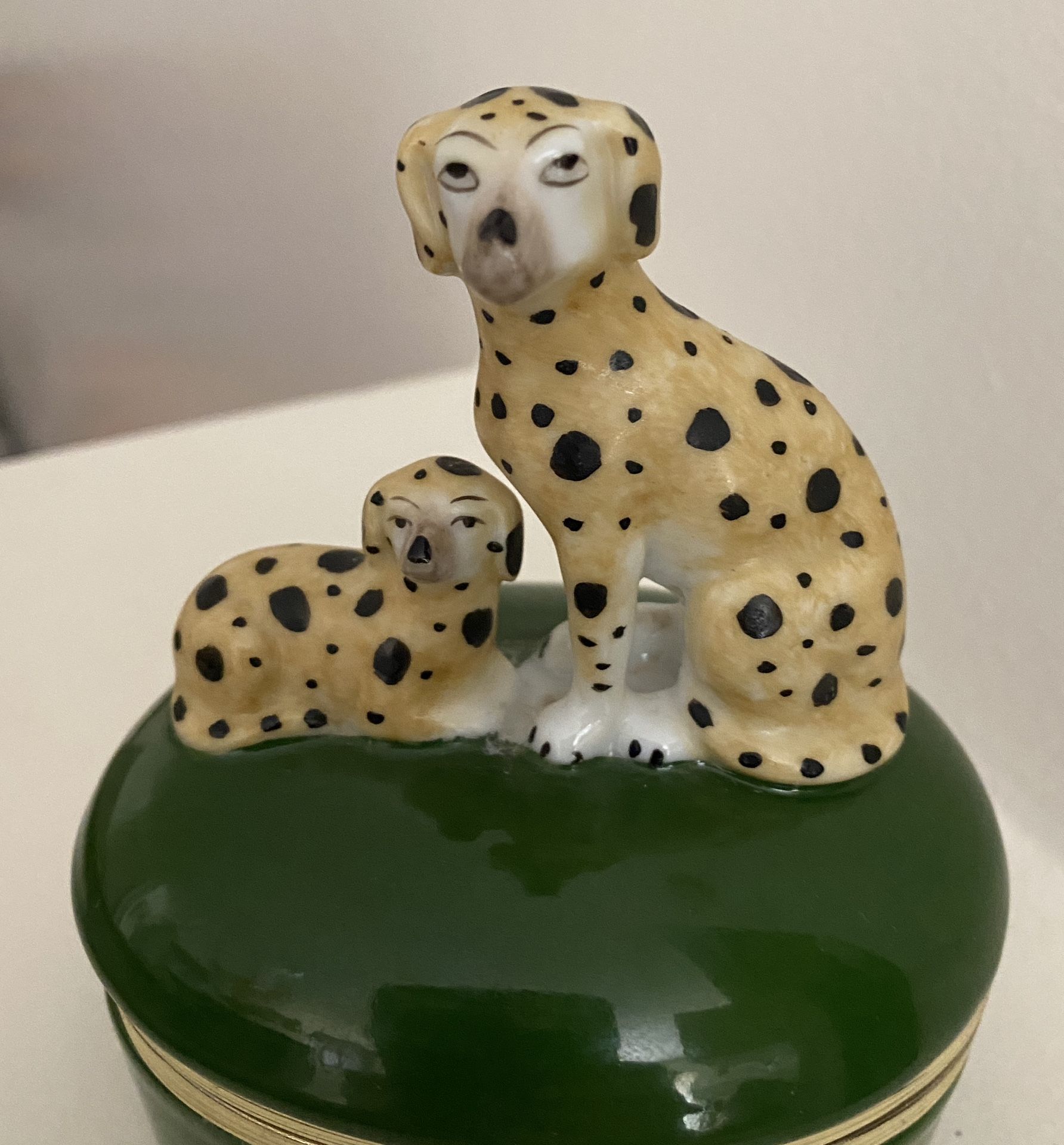 Fitz & Floyd 1985 Japan Dalmatian Dog Trinket Box