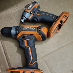 Ridgid 18V Brushless SubCompact 1/4 in. Impact Driver And 18V Cordless 1/2 in. Drill/Driver