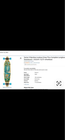 Sector 9 Bamboo Lookout Drop-Thru Complete Longboard - 41” (9.62x41.12/31 wheelbase)