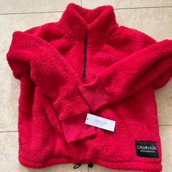 New Calvin Klein Half Zip Fleece Sweater