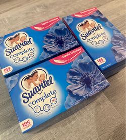 Suavitel Complete Dryer Sheets, Fabric Conditioner, Field Flowers, 185 Sheets (3 boxes)