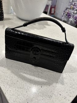 Christian Louboutin Calfskin Alligator Embossed Bag