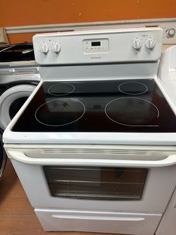 Glass top white range
