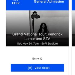 Kendrick N SZA Tickets Energy flr 