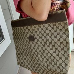 Authentic Vintage Gucci Interlocking GG Monogram Supreme XL Tote Bag