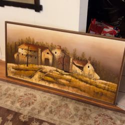 XL original farm scene oil painting