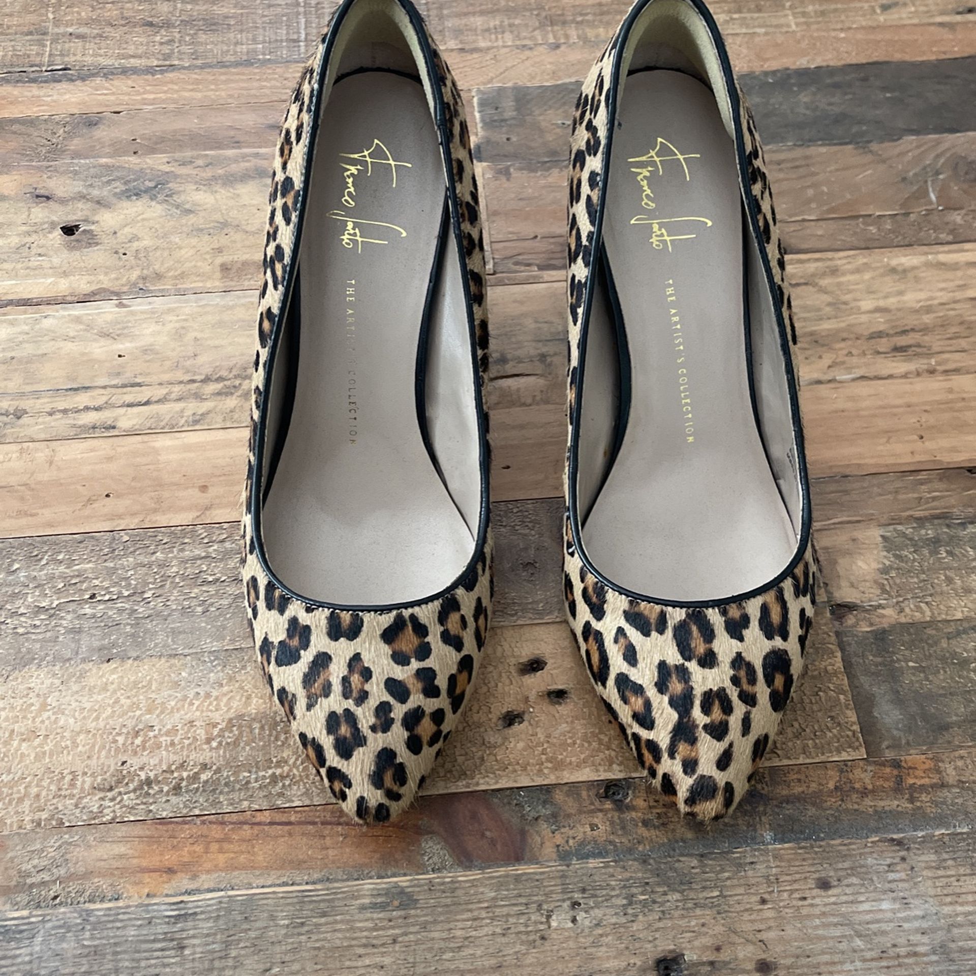 Franco Sarto Leopard Wedges