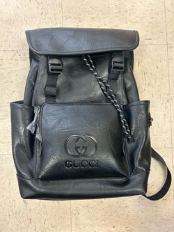 Gucci Black Leather Backpack