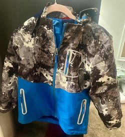 Kids Top & Sky Fleece Lined Rain Jacket Size 7/8