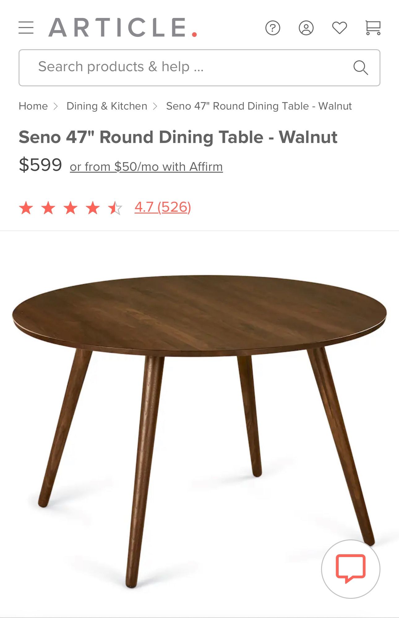 Article Furniture Dining Table