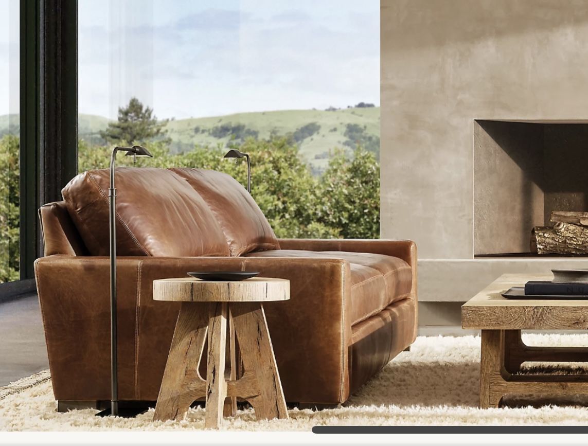 LEATHER SOFA - RESTORATION HARDWARE MAXWELL SOFA