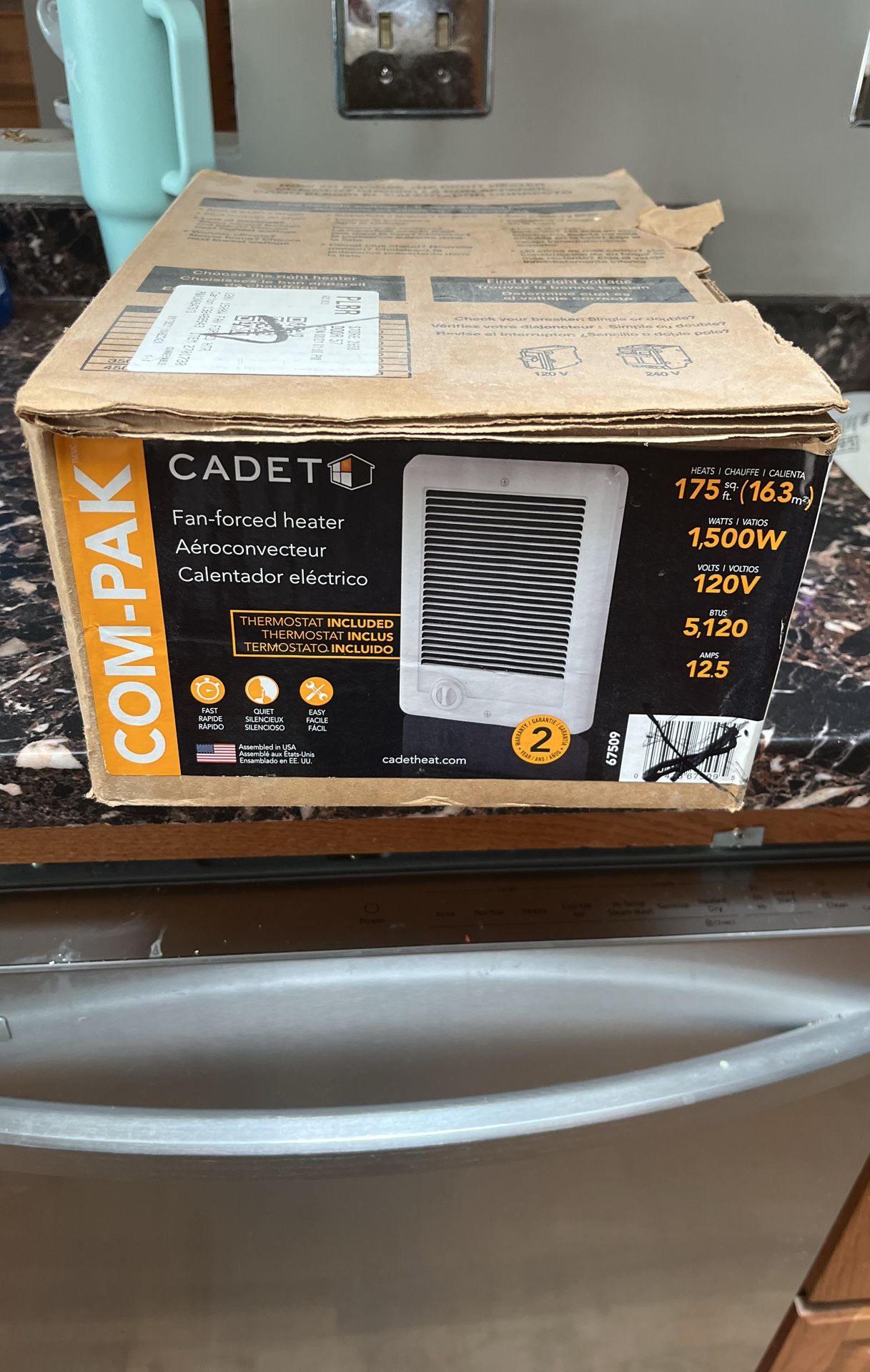 Cadet Wall Heater120v