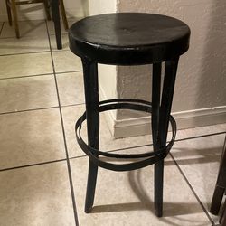 Vintage Black Metal Stool